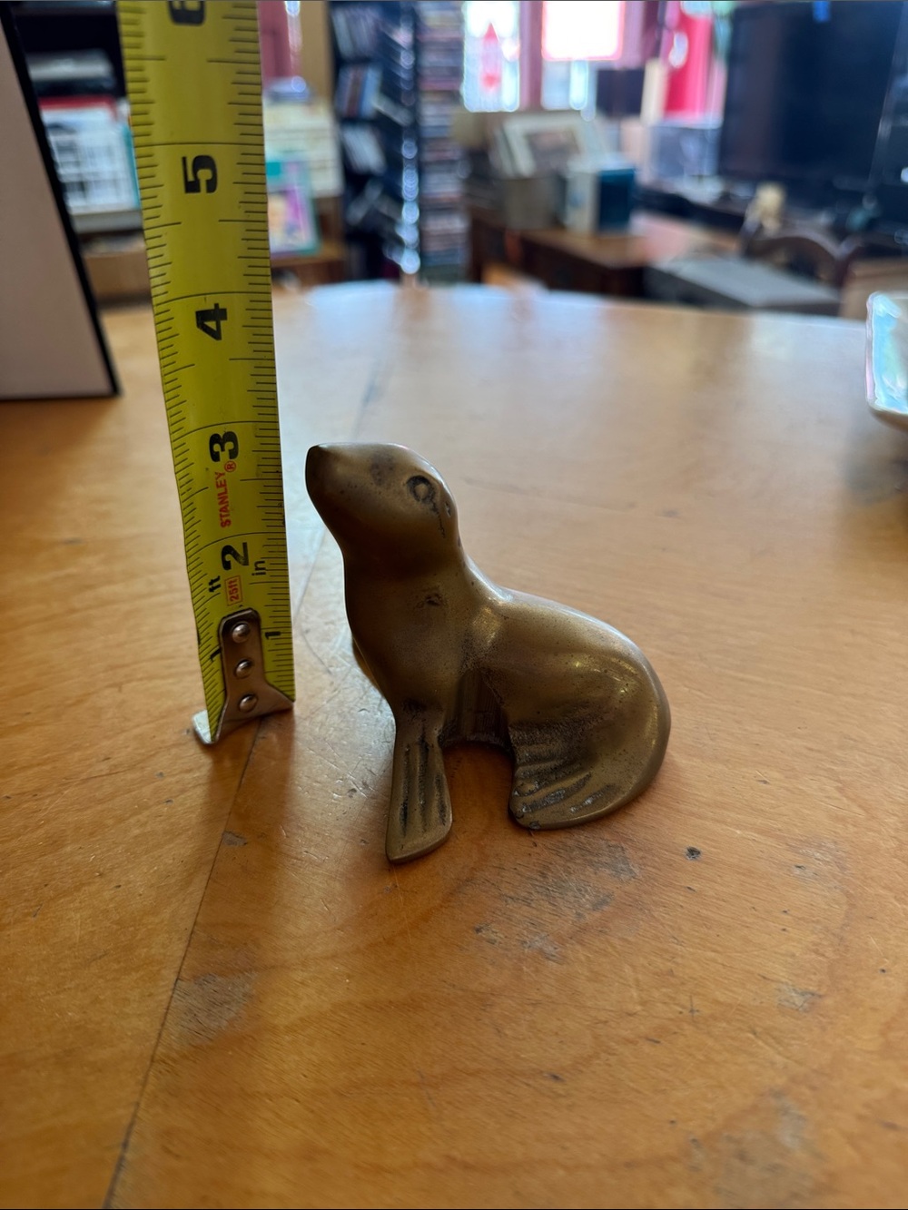 Vintage brass seal figurine